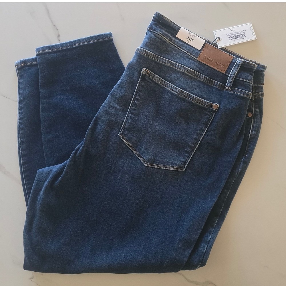 Judy Blue Skinny Jeans Women's 24W Dark Wash Stretch Plus Size Mid Rise NWT